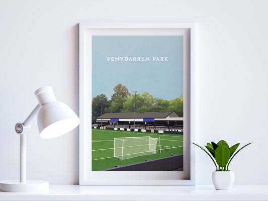 Merthyr Tydfil Football Penydarren Park Art Print Turf Football Art