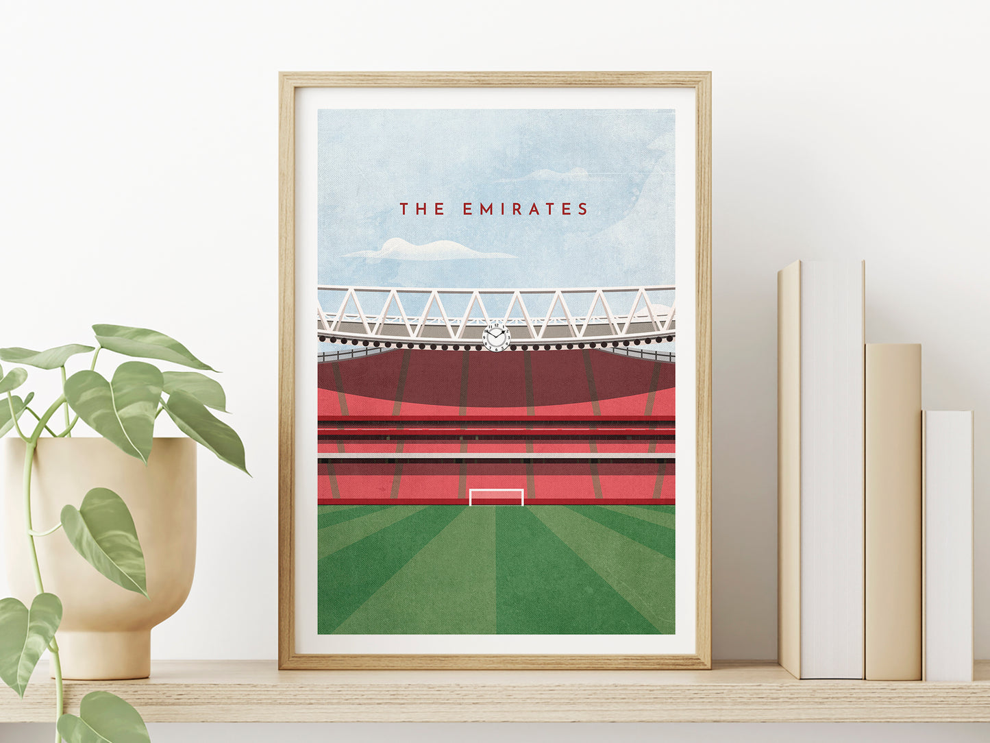 Arsenal Art Print, Emirates Stadium, Footy Ground Poster, Football Gifts