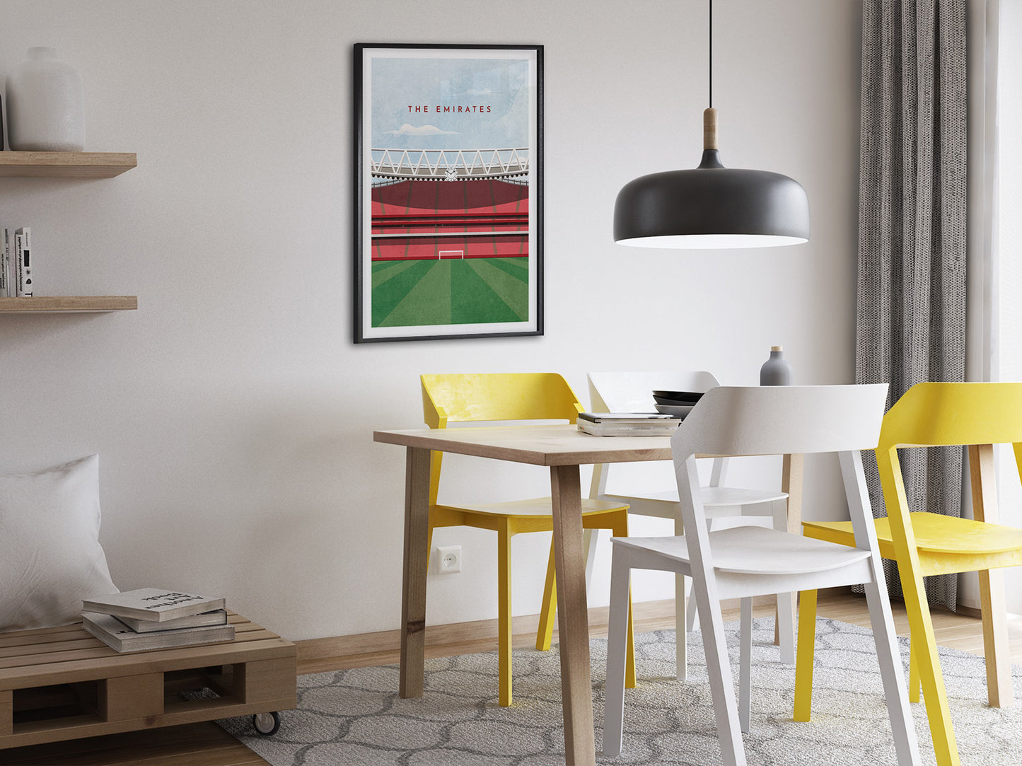 Arsenal Art Print, Emirates Stadium, Footy Ground Poster, Football Gifts
