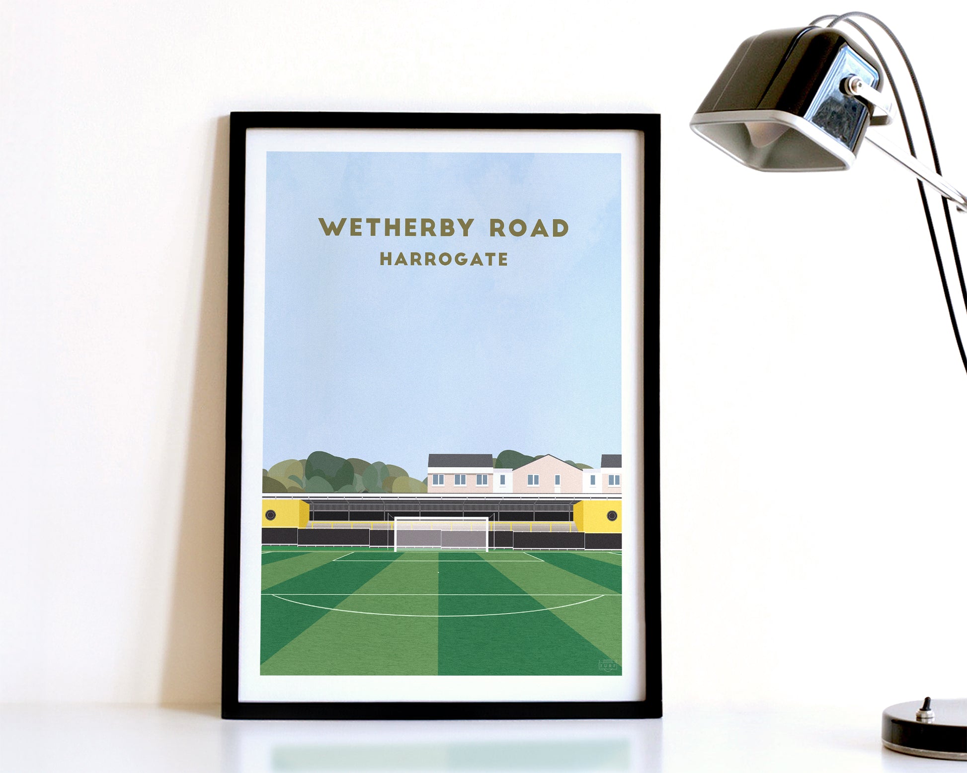 Harrogate Town Wetherby Road Print – Illustrated Football Art Poster Turf Football Art