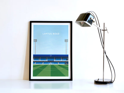 QPR Football Stadium Loftus Road Art Print Turf Football Art