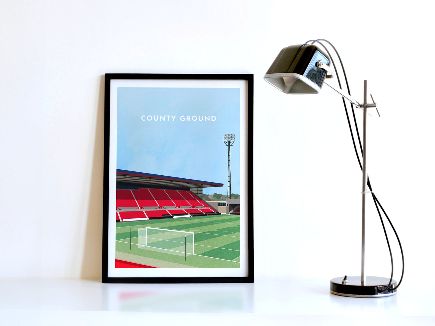 Swindon Town Football County Ground Art Print Turf Football Art