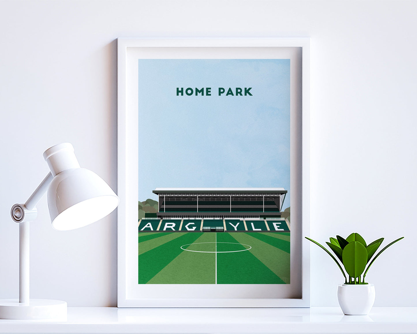 Plymouth Argyle Print - Home Park Stadium Turf Football Art