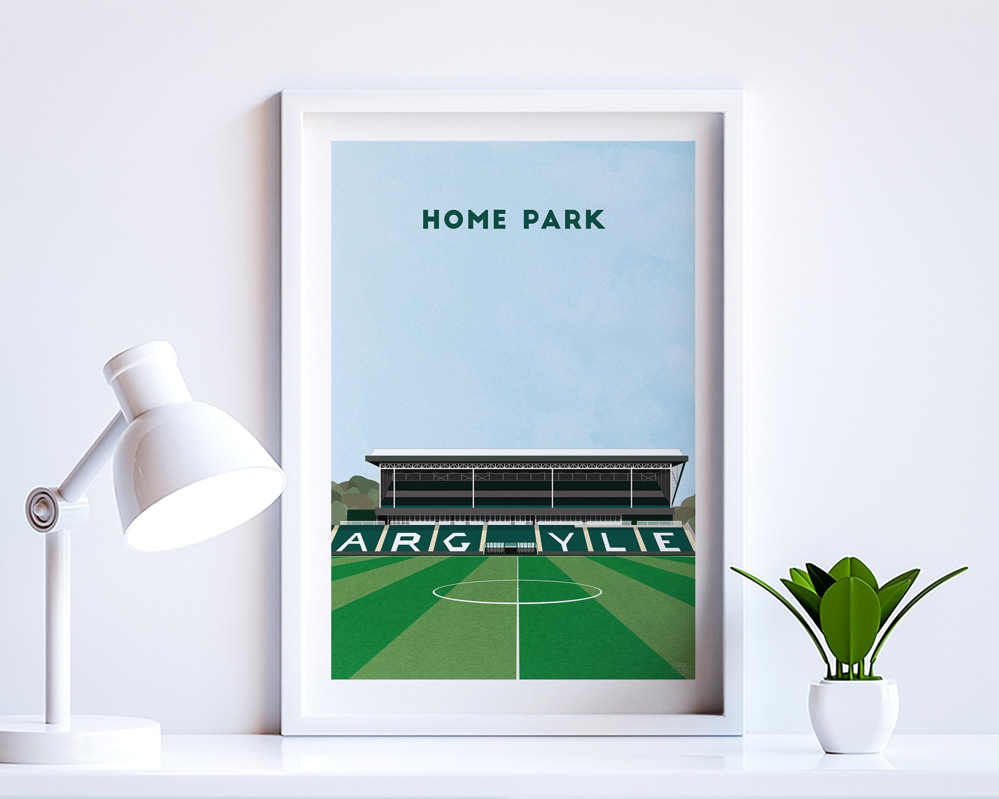Plymouth Argyle Print - Home Park Stadium Turf Football Art