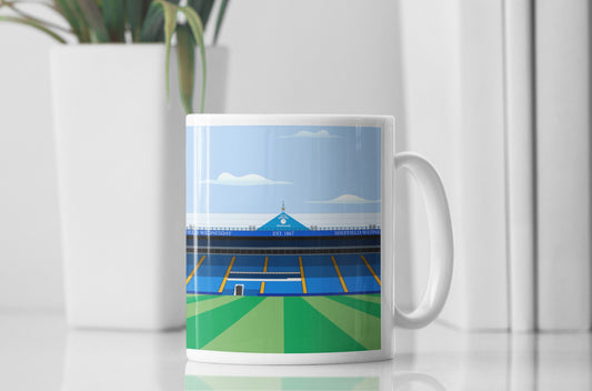 Sheffield Wednesday Mug Gift, Hillsborough Stadium Illustrated Mug Present