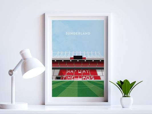 Sunderland Football Stadium Art Print Turf Football Art