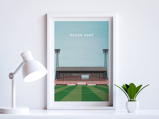 Sunderland Football Roker Park Ground Art Print Turf Football Art