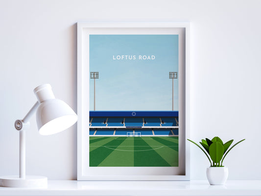 QPR Football Stadium Loftus Road Art Print Turf Football Art