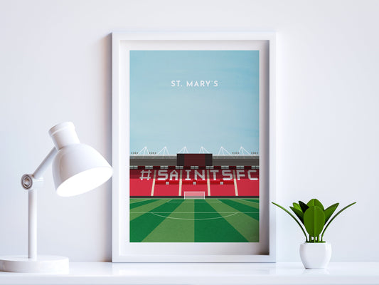 Southampton Football St Mary's Stadium Art Print Turf Football Art