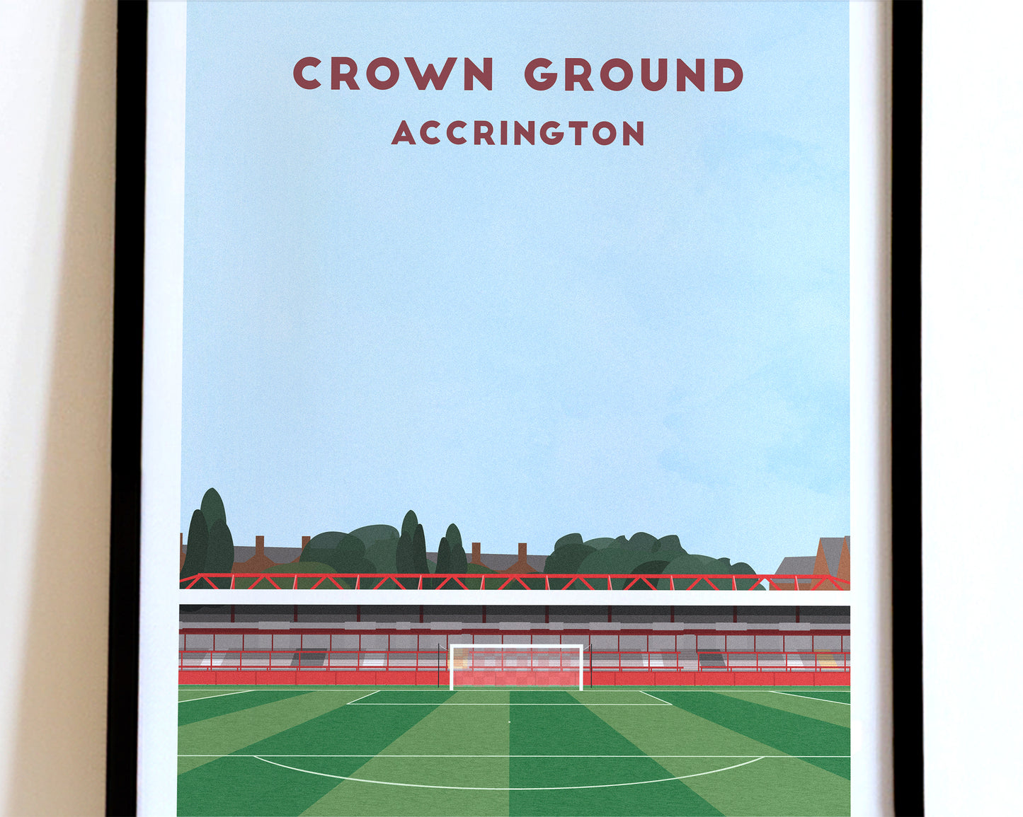 Accrington Stanley Crown Ground / Wham Stadium - Illustrated Art Print Turf Football Art