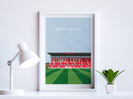 Stoke Football Bet365 Stadium Art Print Turf Football Art