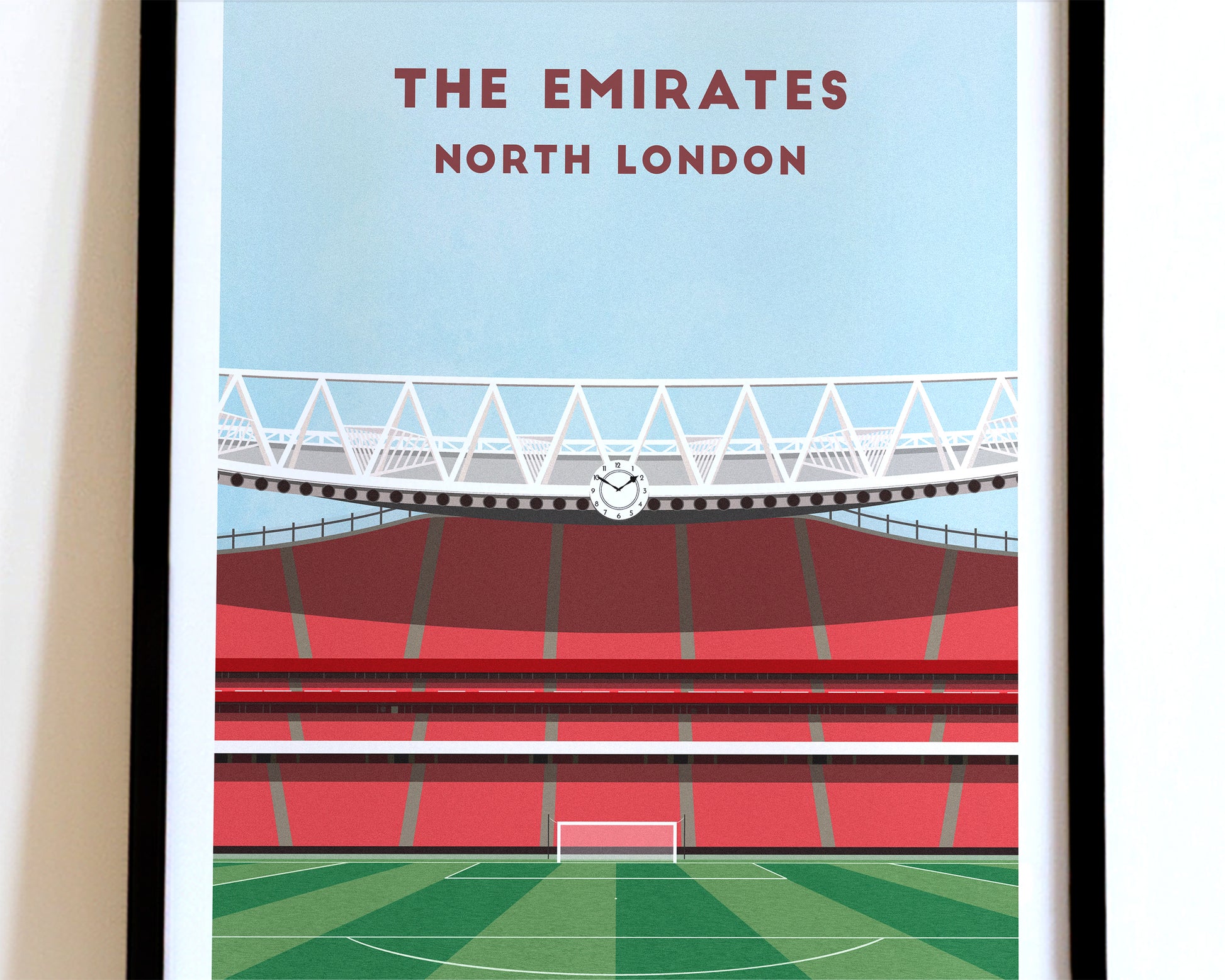Arsenal Emirates Stadium Print – Illustrated Football Art Poster Turf Football Art