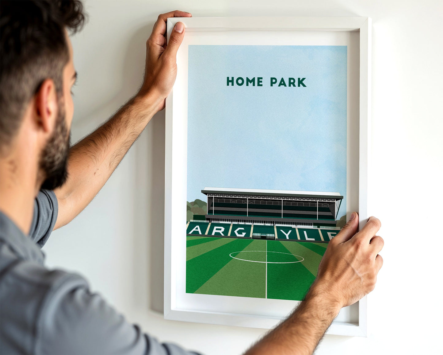 Plymouth Argyle Print - Home Park Stadium Turf Football Art