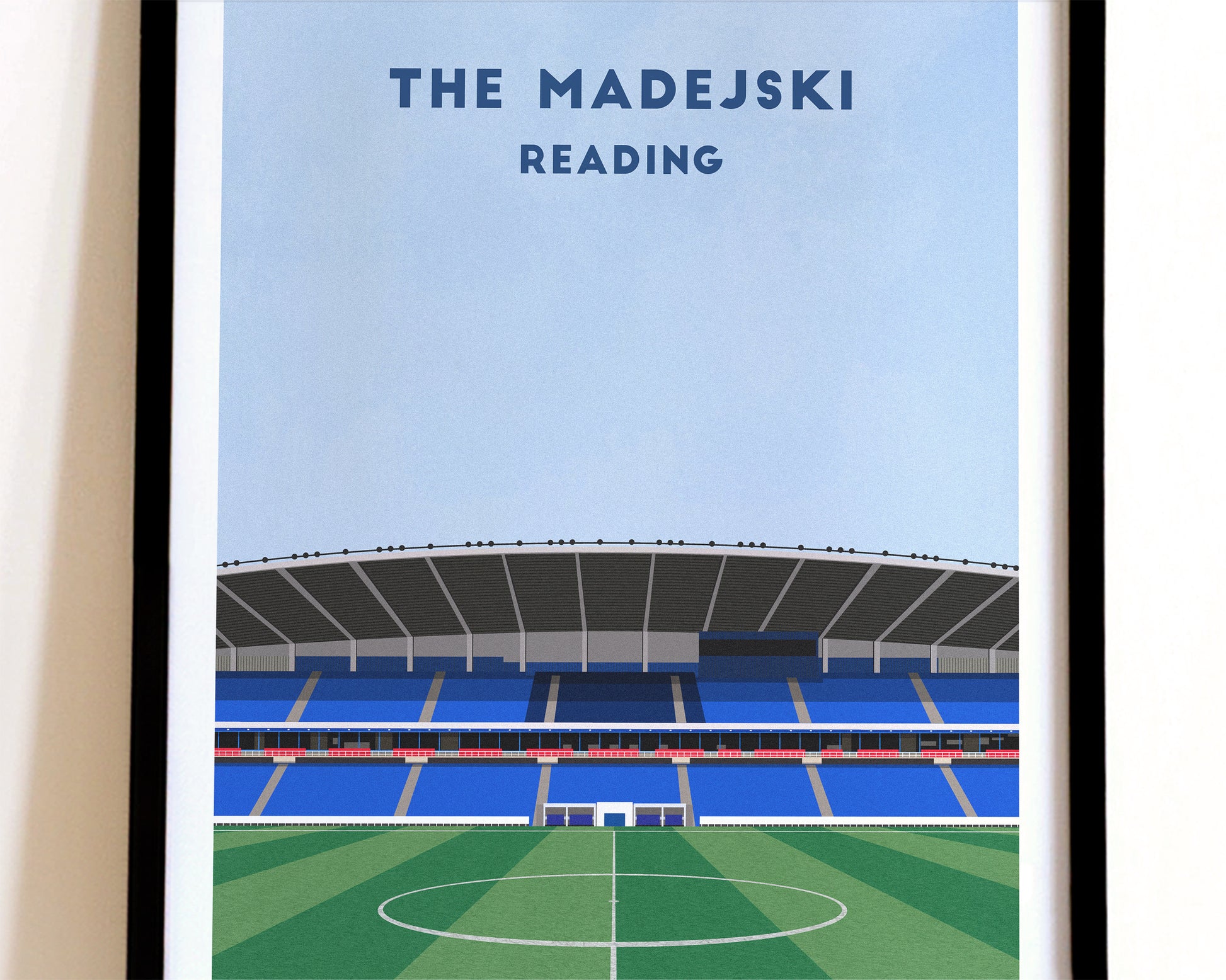 Reading Madejski Stadium Print – Illustrated Football Art Poster Turf Football Art