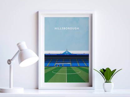 Sheffield Wednesday Football Hillsborough Stadium Art Print Turf Football Art