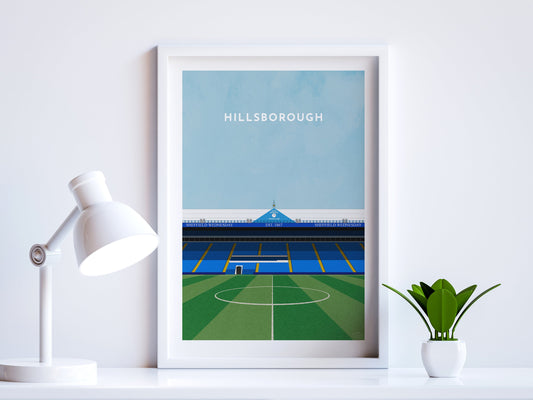 Sheffield Wednesday Football Hillsborough Stadium Art Print Turf Football Art