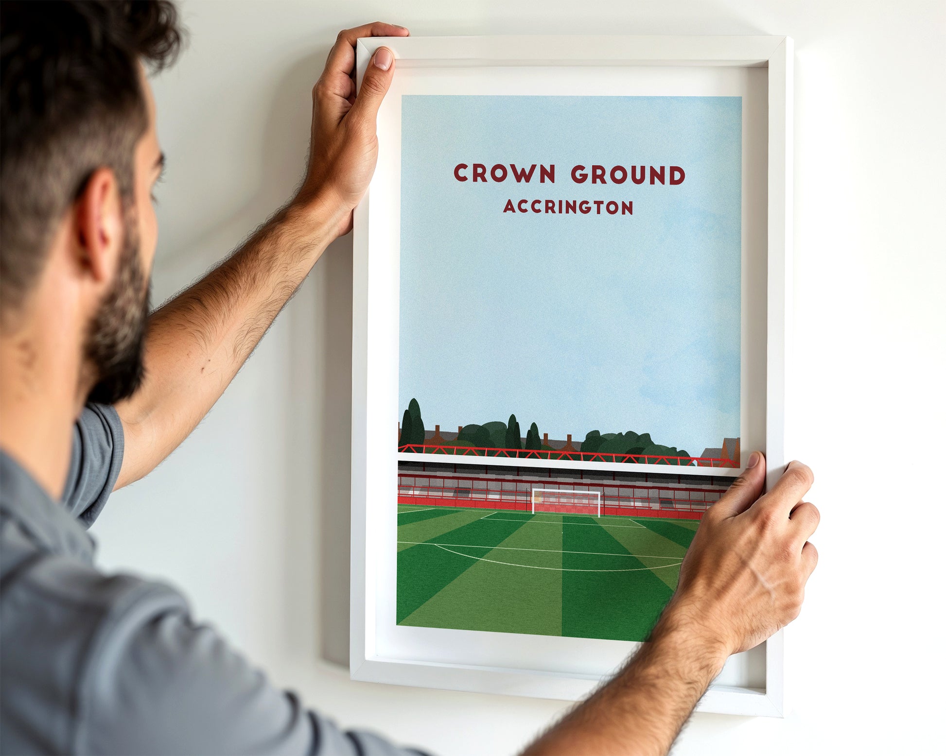 Accrington Stanley Crown Ground / Wham Stadium - Illustrated Art Print Turf Football Art