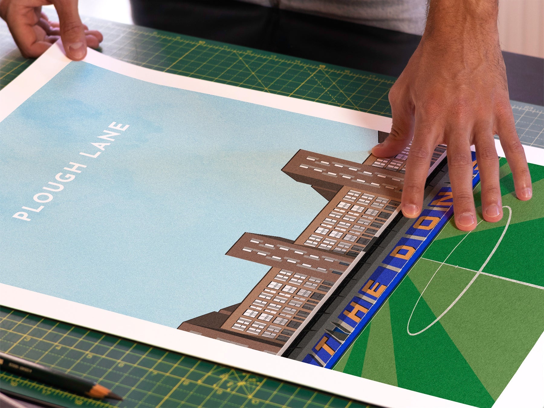 Wimbledon Football Plough Lane Stadium Art Print Turf Football Art