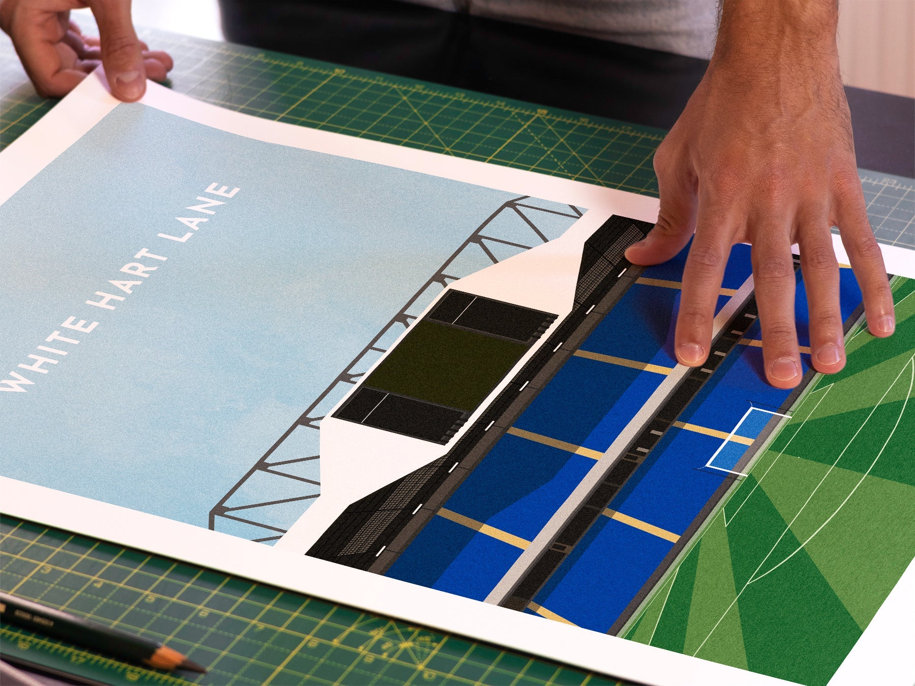Tottenham Football White Hart Lane Art Print Turf Football Art