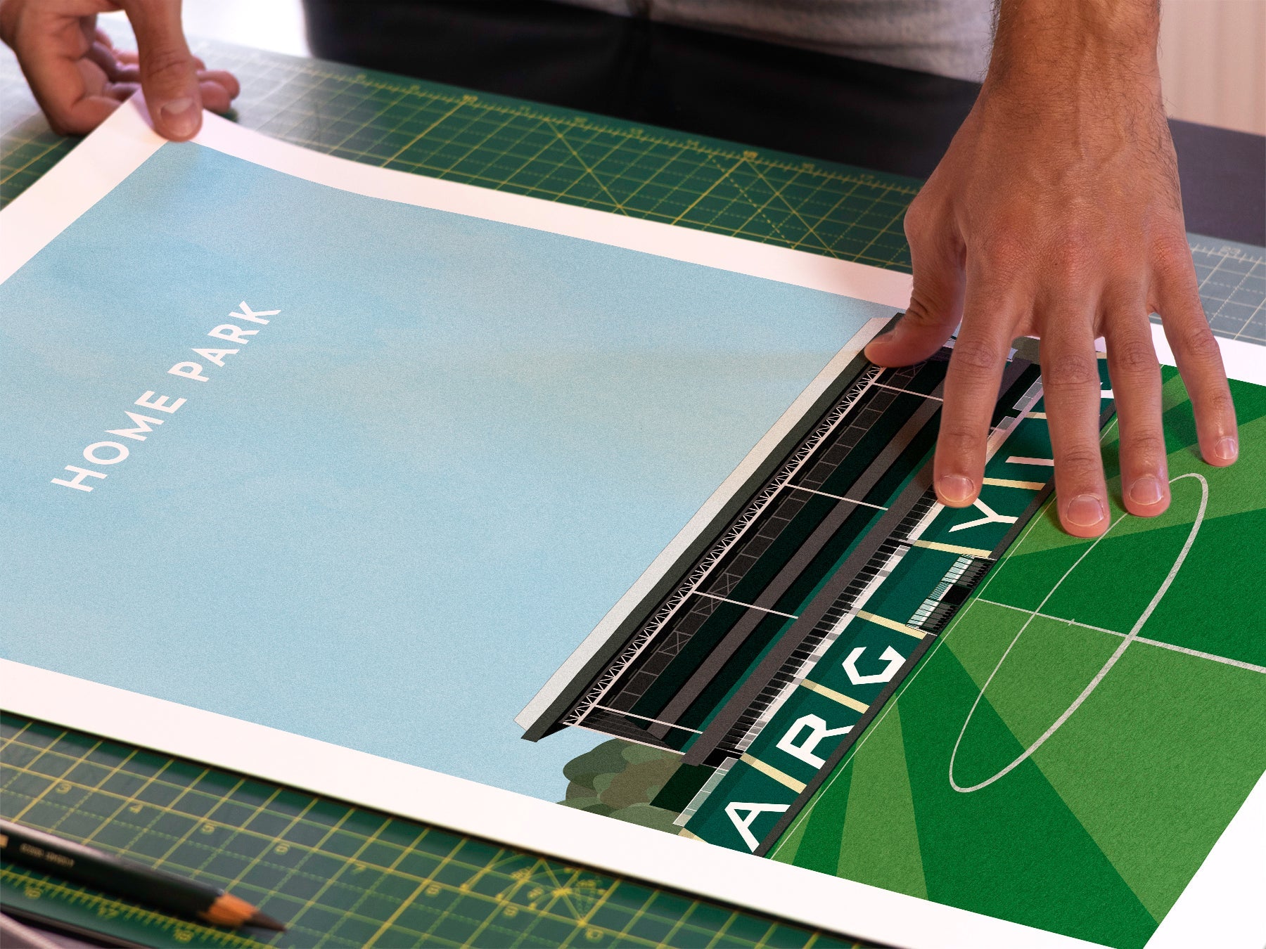 Plymouth Argyle Football Home Park Stadium Art Print Turf Football Art