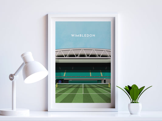 Wimbledon Tennis Centre Court Art Print Turf Football Art