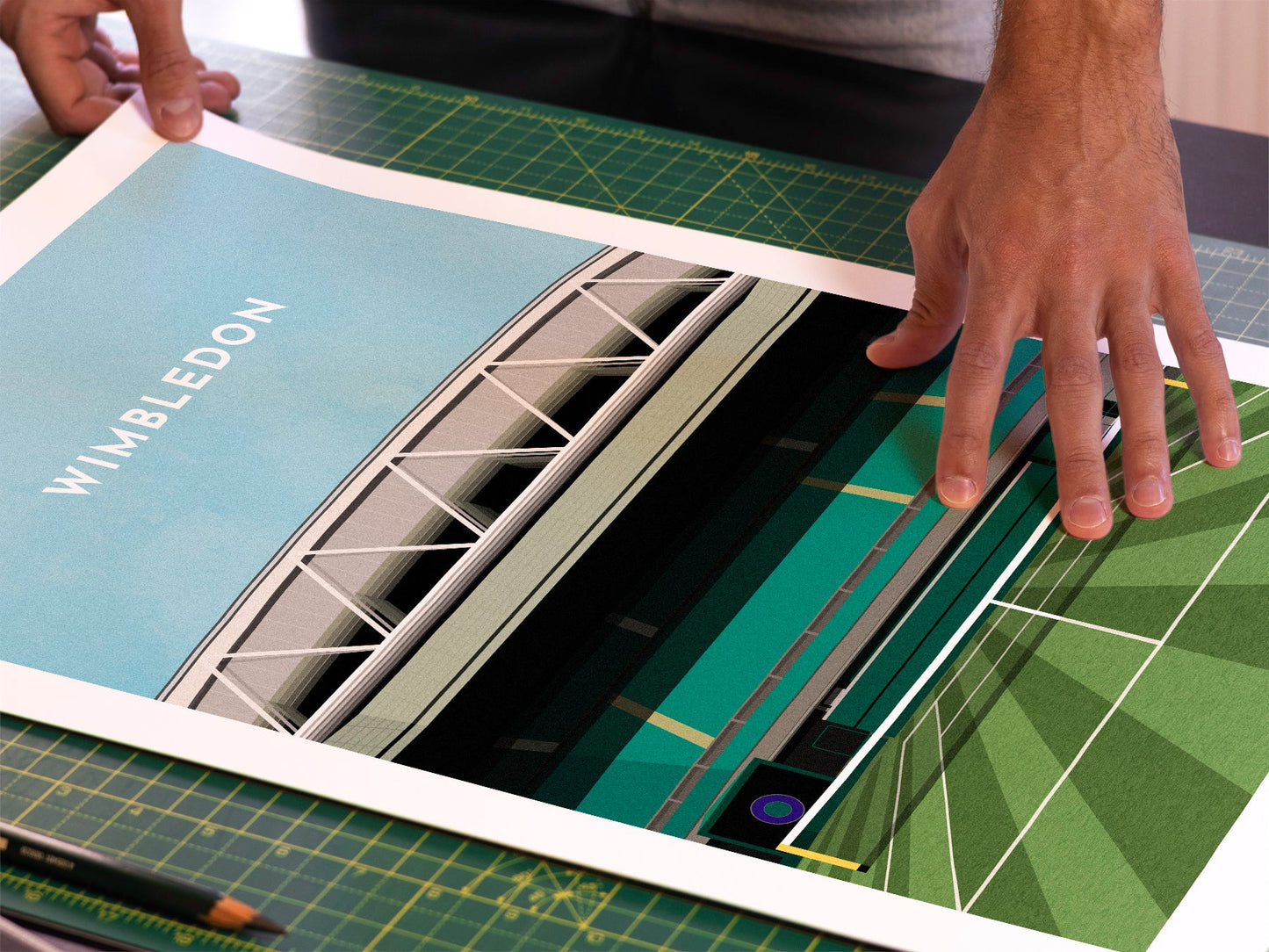 Wimbledon Tennis Centre Court Art Print Turf Football Art