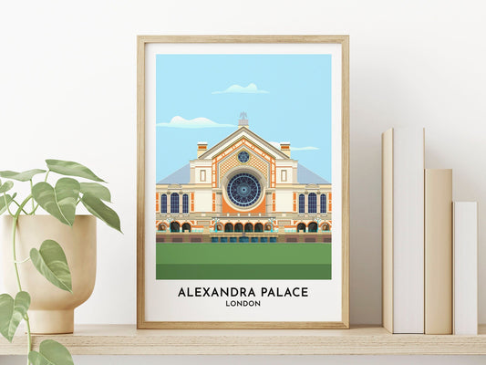 Alexandra Palace - Contemporary Print - Muswell Hill - Ally Pally - Architecture Print - 60th Birthday Gift - Turf Football Art