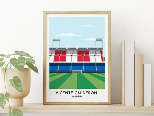 Atletico Madrid - Vicente Calderon - Spain Art - Madrid Gifts - Birthday Gift - Minimalist Wall Art - Turf Football Art