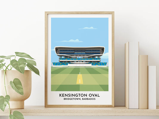 Barbados Cricket Gift - Kensington Oval Cricket Ground Art - West Indies Cricket Present - Cricket Gifts - Leaving Gift - Gift for Dad - Turf Football Art
