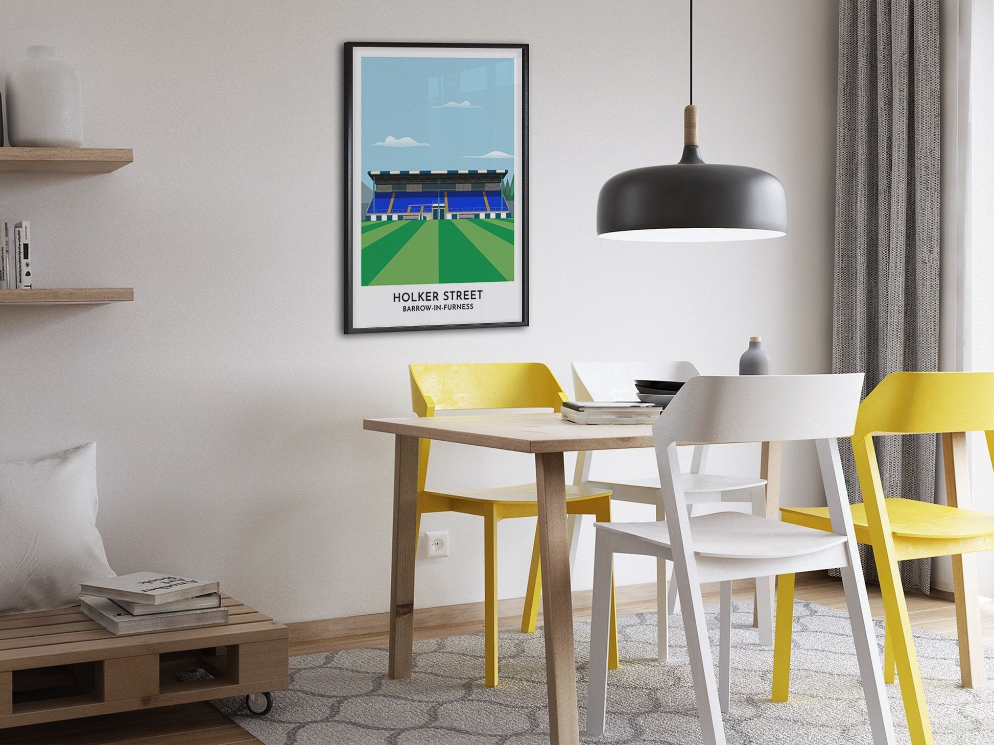 Barrow Football - Holker Street Art Print - Turf Football Art - Father's Day - Gift for Him Her - Retirement Gift - Turf Football Art