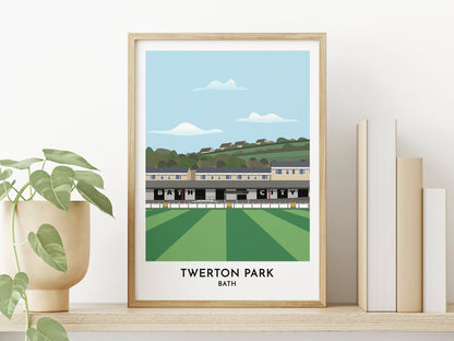 Bath City fc Print Bath City Art Print Twerton Park Poster Gift Somerset Art Print Gift for Him Her Minimal Contemporary Wall Art - Turf Football Art