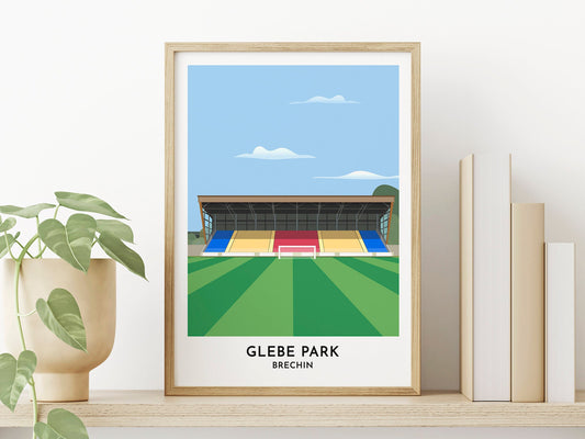 Brechin City - Glebe Park Print - Scotland Gift - 50th Birthday Gift - Usher Gifts - Best Gifts for Him Her - Turf Football Art