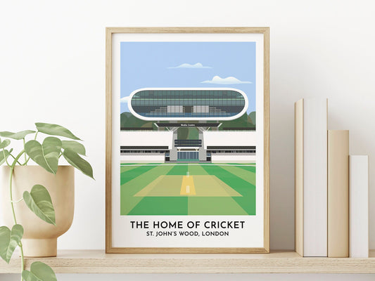 England Cricket - Middlesex - Lords - London - Cricket Stadium Gift - Gifts for him - Gifts for her - Turf Football Art