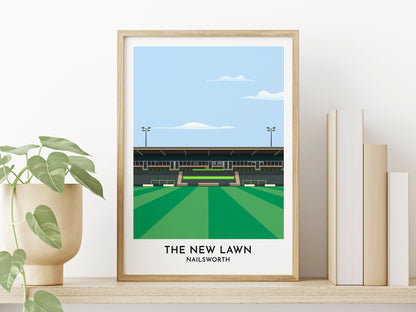 Forest Green Gift Print - The New Lawn Nailsworth Poster - 18th Birthday Gift Boy - Gloucestershire Art Print - Turf Football Art