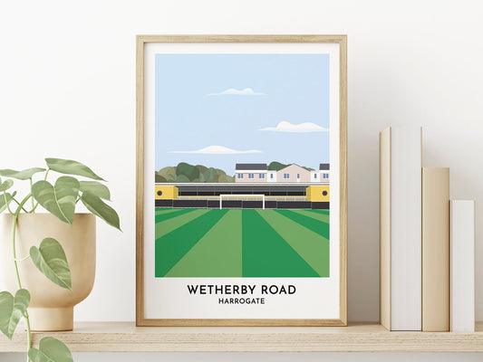 Harrogate Town Football - Wetherby Road Illustrated Print - Football Art Present - Thoughtful Gift For Men Women - Turf Football Art
