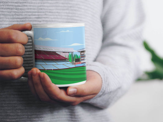 Aston V Mug Gift, Villa Park Illustrated Porcelain Coffee Mug, Villa Birthday Gifts, Personalised Birthday Gifts for Boyfriend