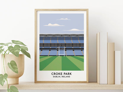 Ireland Gaelic Athletics - Gaelic Football - Croke Park Stadium - Dublin Travel Print - Contemporary Poster - Hurling Print - Turf Football Art