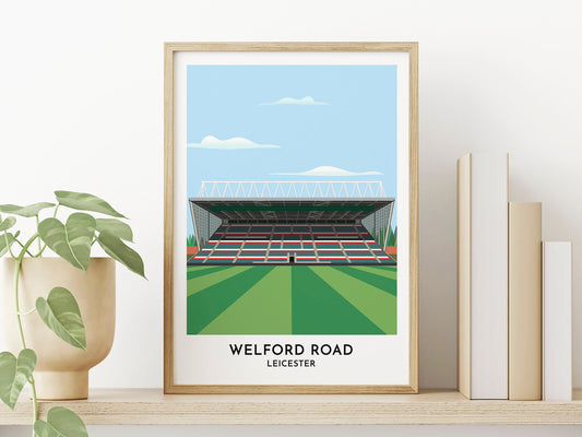 Leicester Rugby - Welford Road Print - Tigers Poster - Contemporary Print - Gift for Men Women - Turf Football Art