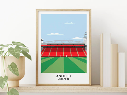 Liverpool - Anfield Print - Football Poster - The Kop - Gift For Men - Gift for Her - Kids Prints - Turf Football Art