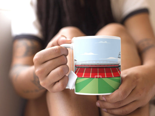 Liverpool Gift - Anfield Mug Present - Contemporary Illustration - Best Gift for Him Her - 18th Birthday Gift - Turf Football Art