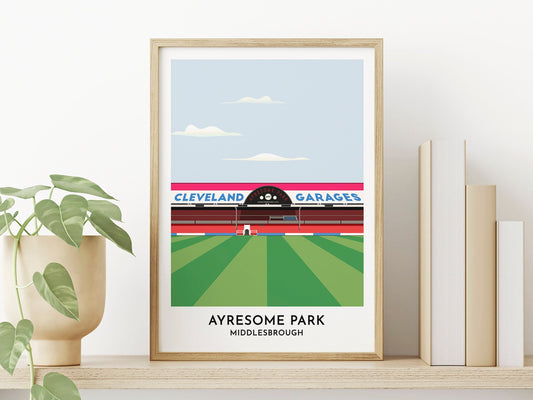 Middlesbrough - Ayresome Park - Football Stadium Print - Football Art - Contemporary Artwork - Turf Football Art