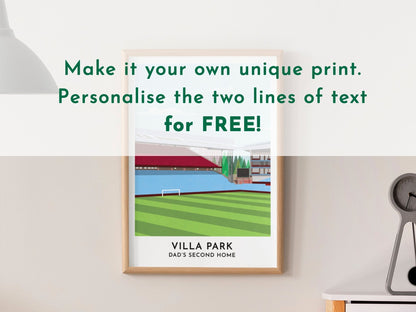 Real Betis Stadium Print Gift - Estadio Benito Villamarín Contemporary Artwork - Seville Travel Art - Gift for him her - Personalised - Turf Football Art