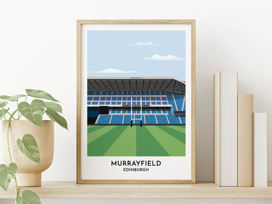 Scotland Rugby - Murrayfield Stadium Print - Edinburgh Artwork - Gift for Men - Poster Gift for Her - Turf Football Art