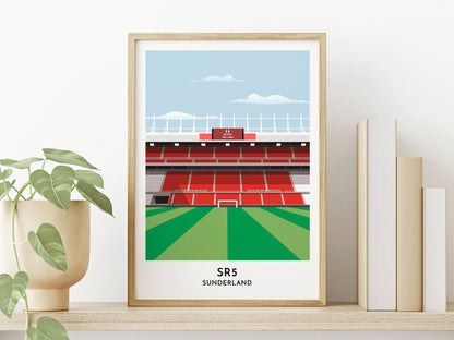 Sunderland Football Gift - Stadium Football Art - Football Gifts for Him Her - Gifts for Son - Turf Football Art