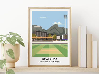 Western Province Cape Town Cricket - Newlands Cricket Ground Print - South Africa Cricket Gift - Gift for Him Her - Turf Football Art