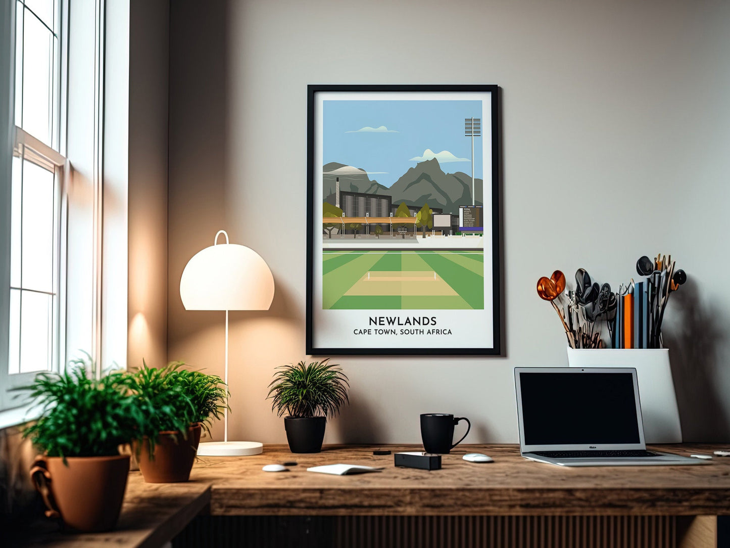Western Province Cape Town Cricket - Newlands Cricket Ground Print - South Africa Cricket Gift - Gift for Him Her - Turf Football Art