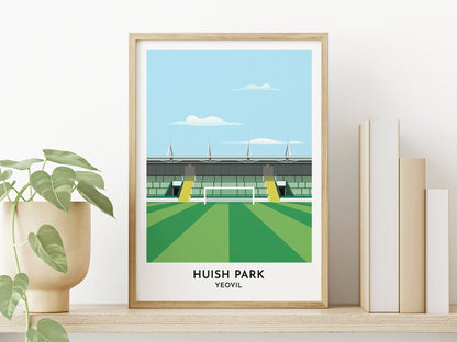Yeovil Town Football Print - Huish Park Art Present - Gifts for Him Her Football Fan - 18th Birthday Gift - Turf Football Art