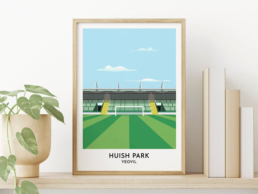 Yeovil Town Football Print - Huish Park Art Present - Gifts for Him Her Football Fan - 18th Birthday Gift - Turf Football Art