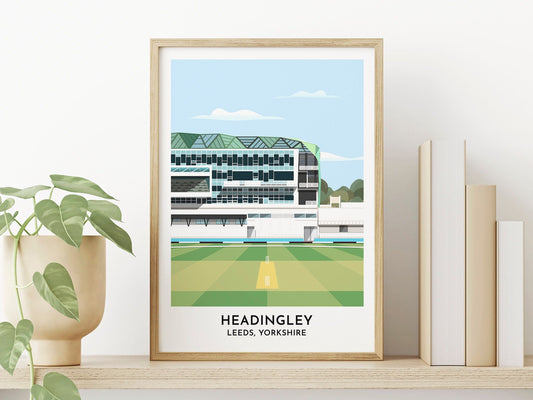 Yorkshire Cricket - Headingley Print - Cricket Print - England - Yorkshire Art - Gift for Men - Women - Turf Football Art